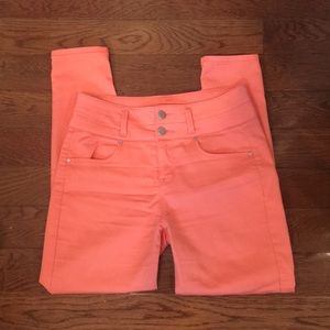 love fire  high rise skinny jeans - peach 5 juniors